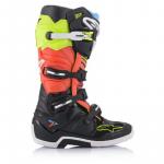 Bota Alpinestars Tech 7 Preto Amarelo Fluo Vermelho Fluo