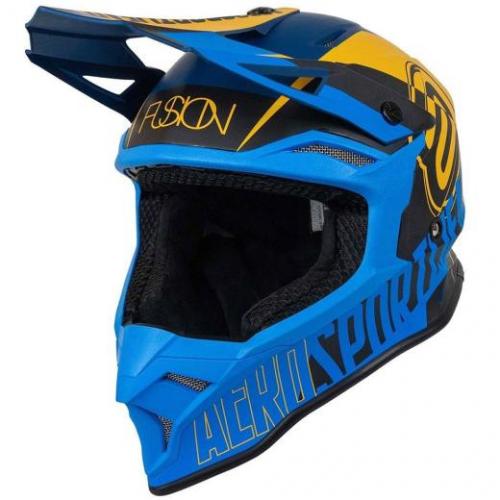 Capacete Asw Fusion 2.0 Dash Azul/Amarelo