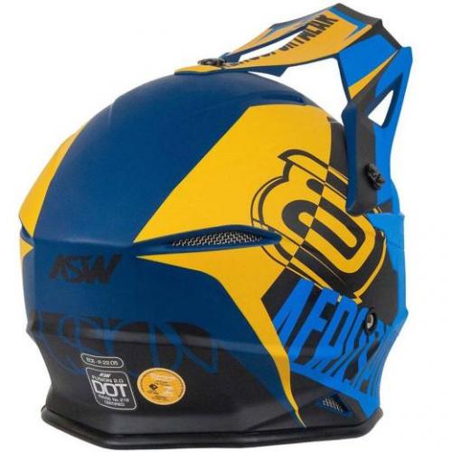 Capacete Asw Fusion 2.0 Dash Azul/Amarelo