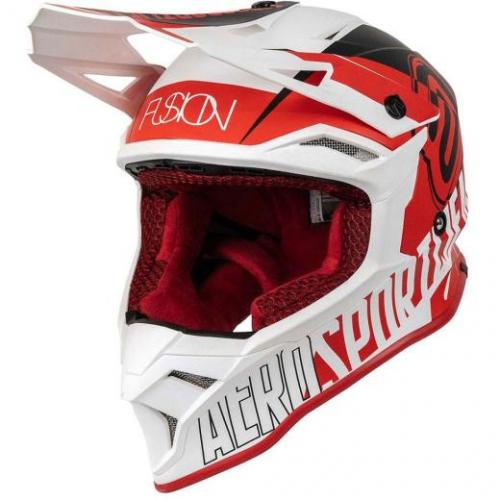 Capacete ASW Fusion 2.0 Dash Vermelho/Branco