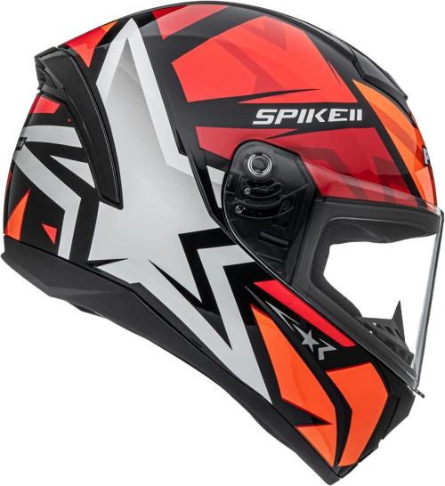 Capacete Peels Sipke II Preto Fosco Vermelho